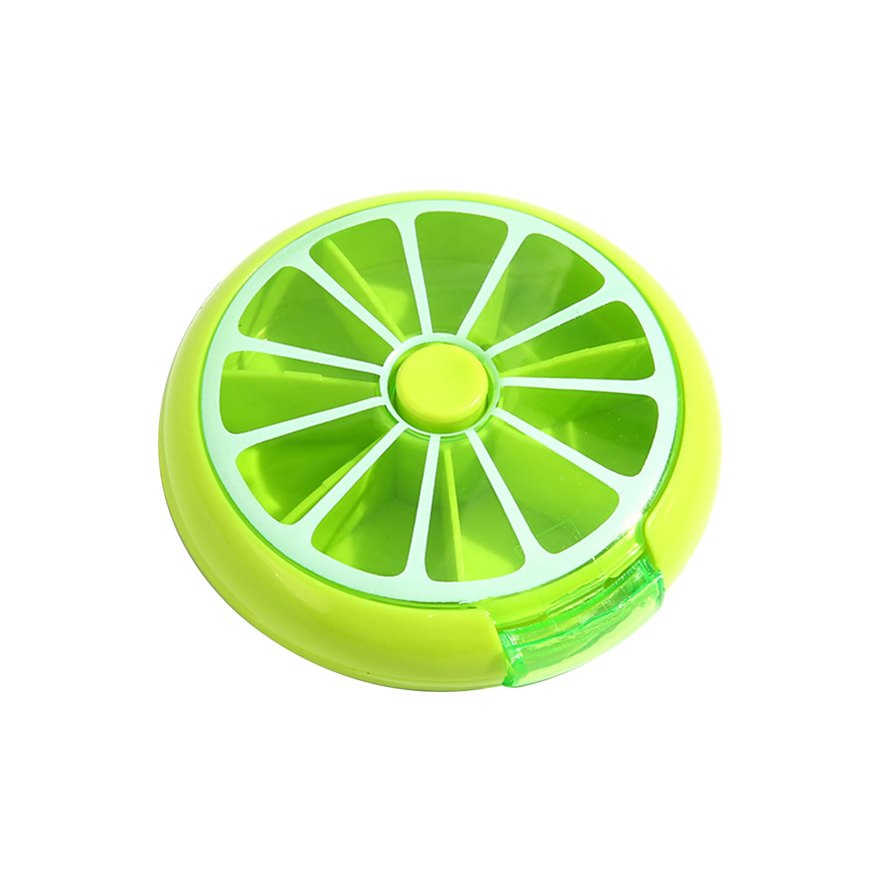 Rotatable 7-Slot Round Pill Box Medicine Case thumbnail 13