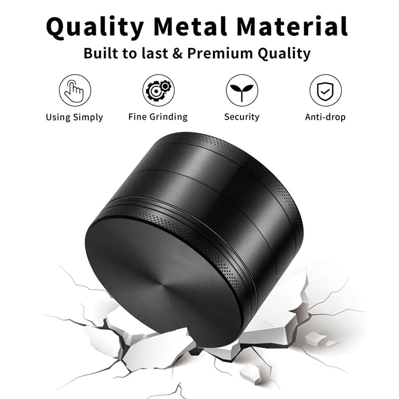 Aluminum 4-Layer Zinc Alloy Herb Grinder thumbnail 2