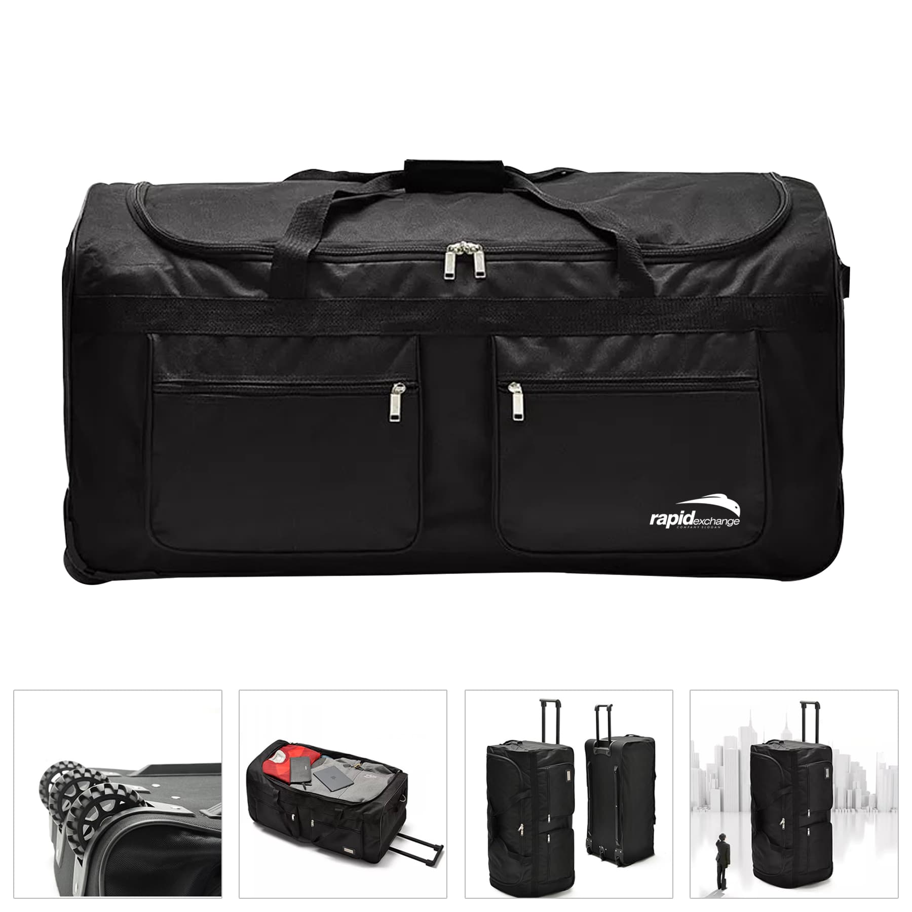 32 Inch Large Capacity Travel Rolling Duffel Bag