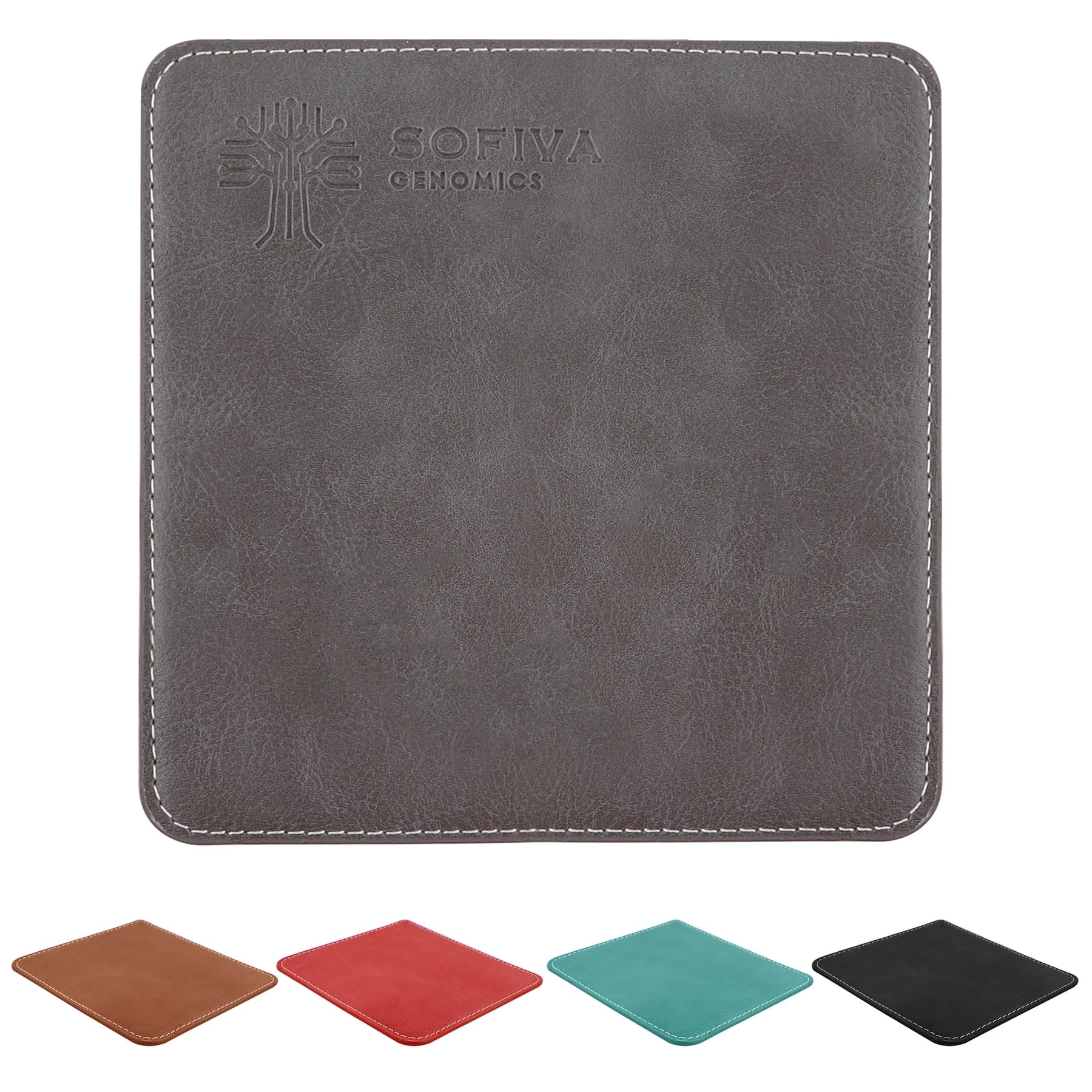 Leather Square Coaster thumbnail 5