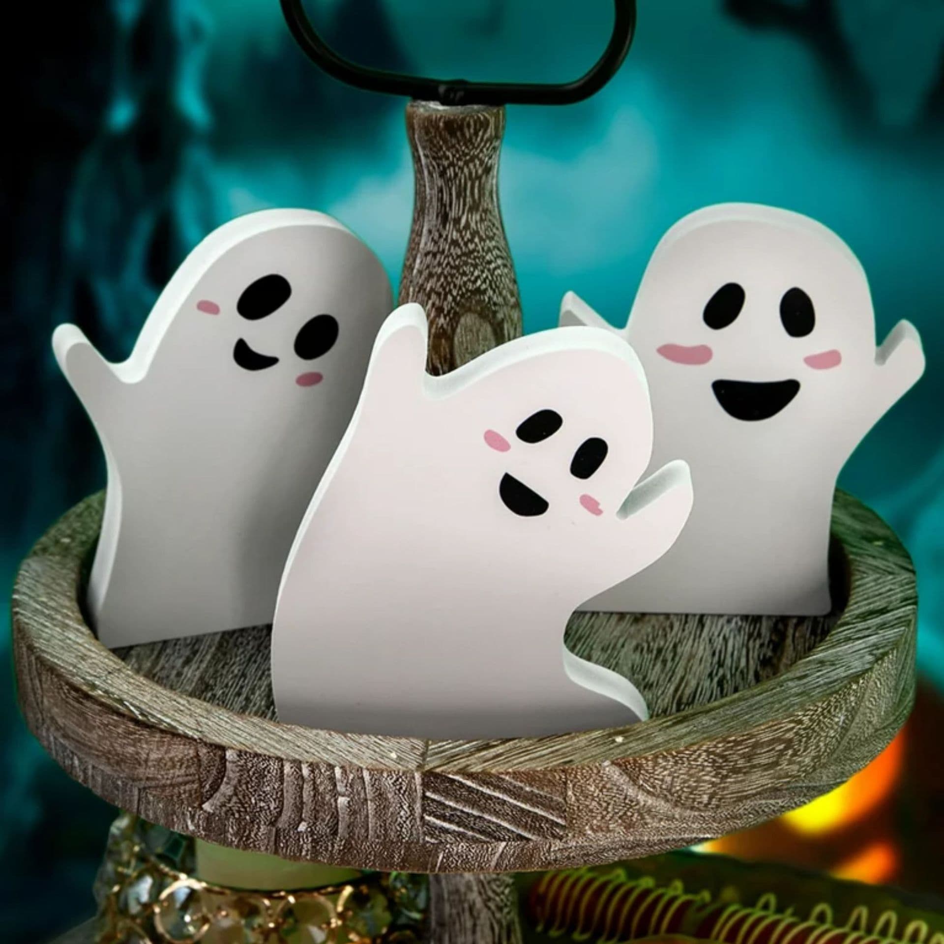 Plastic Halloween Ghost Decoration Pendant thumbnail 4