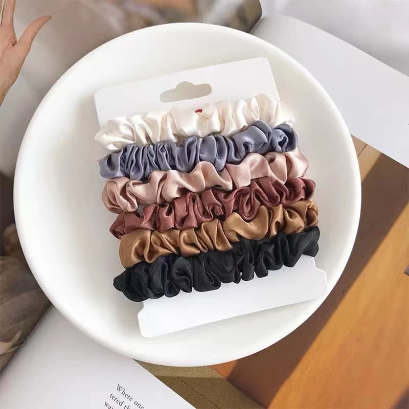 Satin Hair Ties 6 Pack thumbnail 6