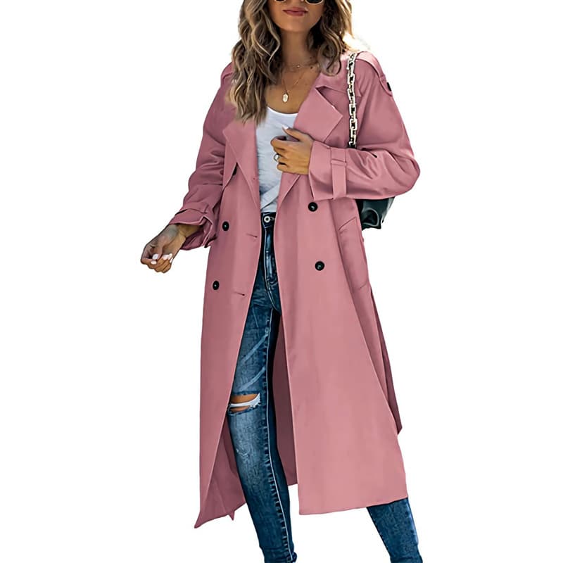 Women’s Solid Color Long Coat thumbnail 10
