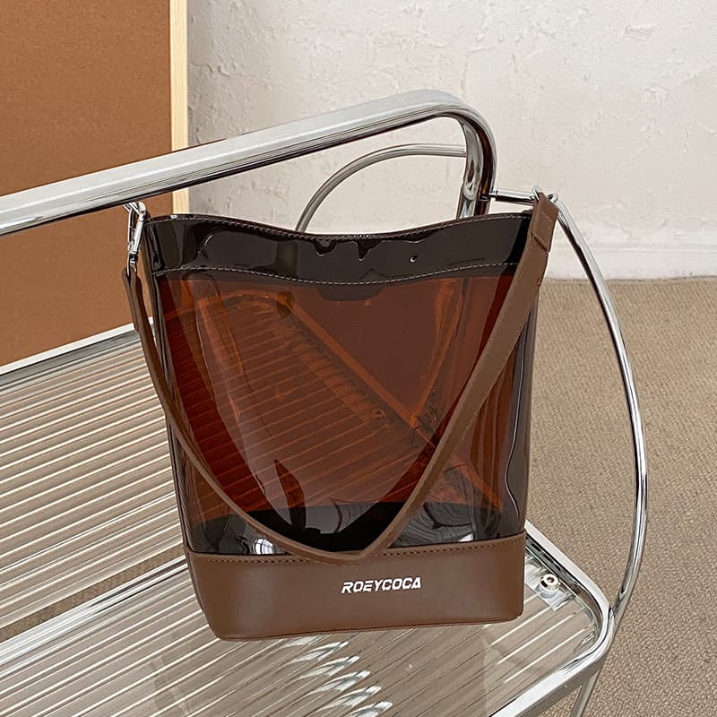 PU Clear Bucket Crossbody Bag thumbnail 9