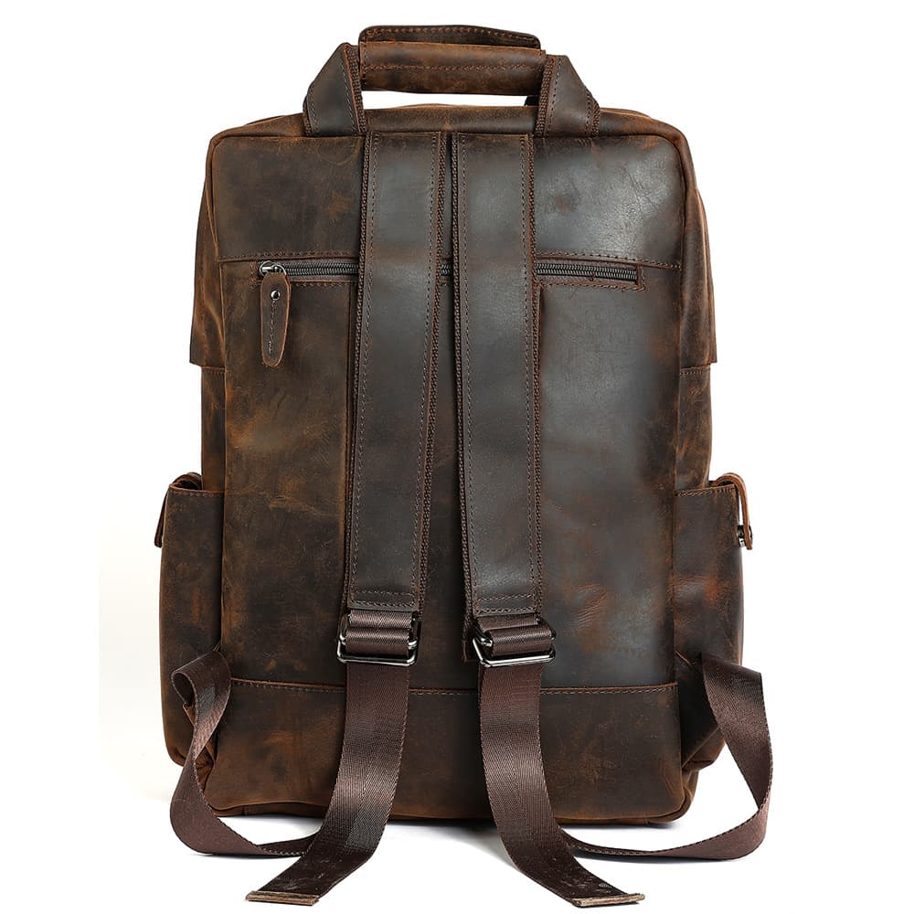 Retro Leather Travel Backpack thumbnail 3