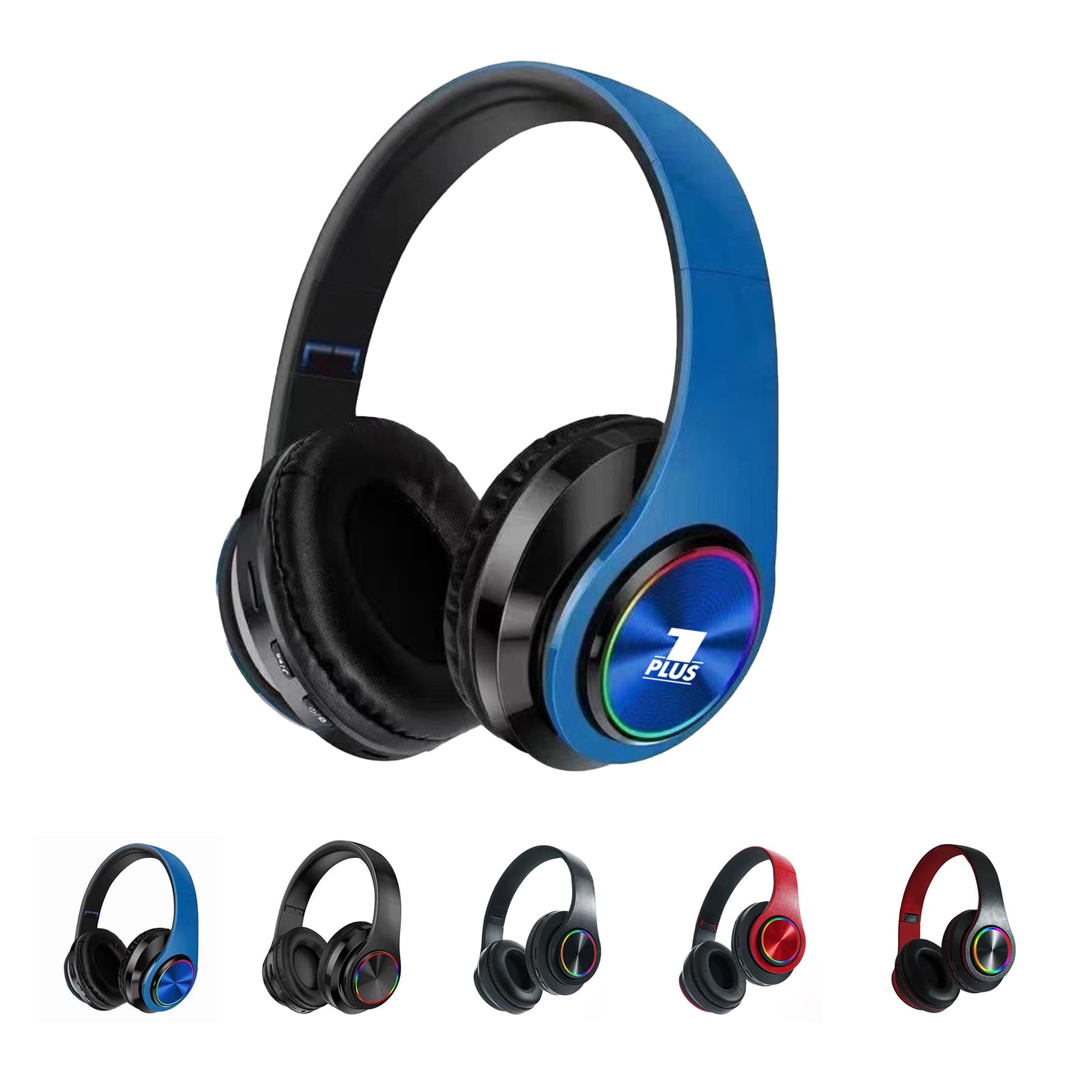 Colorful LED Lights Bluetooth Headphones