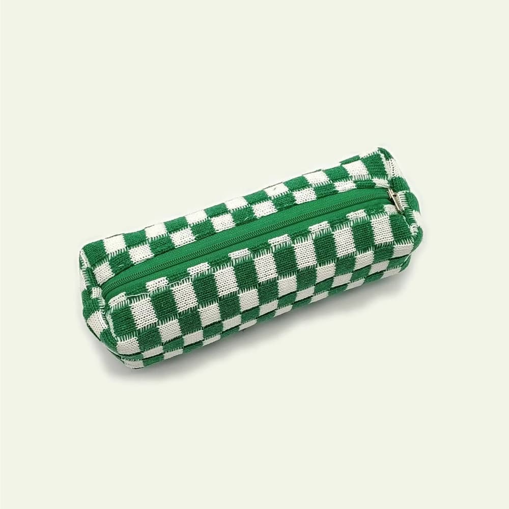 Knitted Plaid Pencil Pouch thumbnail 4