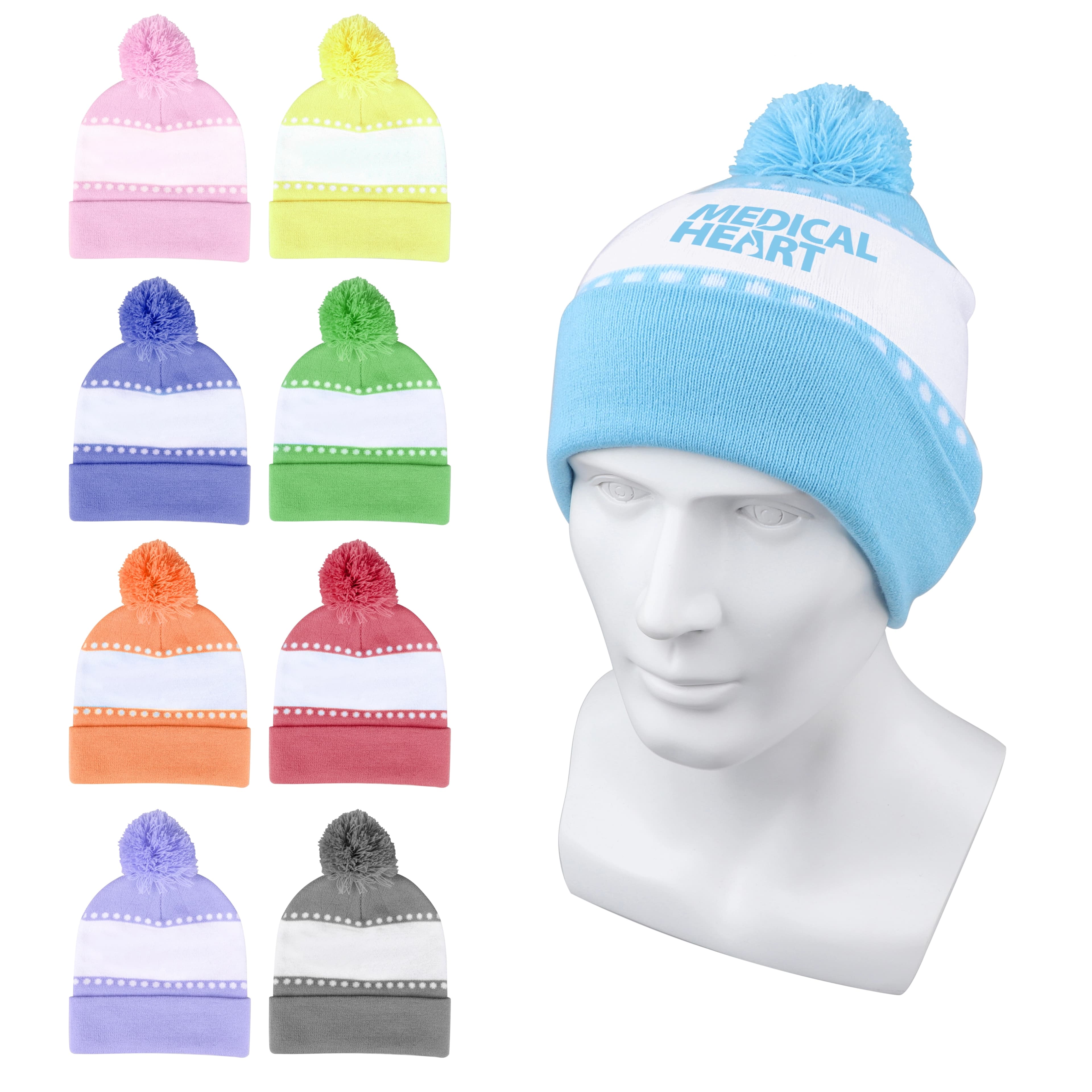 Youth Custom Knit Pom Beanie thumbnail 7