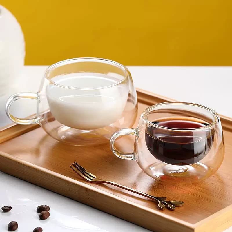 Double Wall Glass Thermo Cup Teacup thumbnail 2