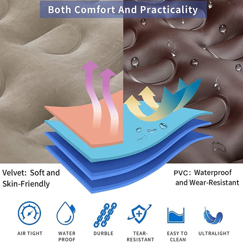 Camping outdoor moisture-proof mat automatic inflatable bed thumbnail 2