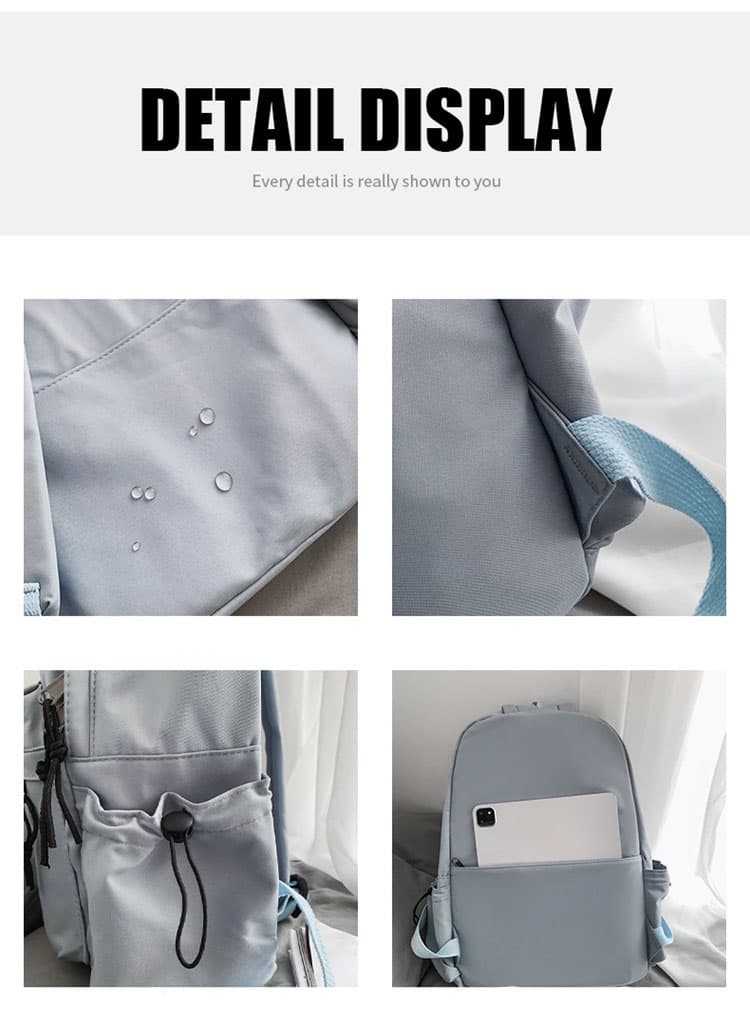 Nylon large capacity backpack thumbnail 2