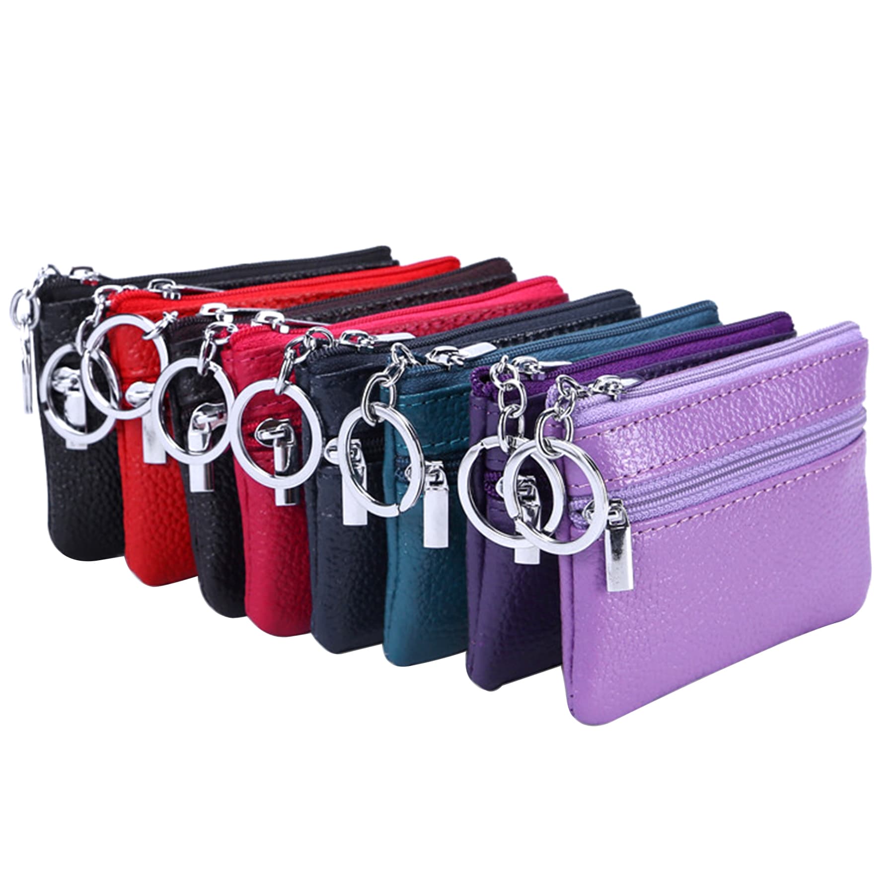 Mini Leather Coin Purse With Key Ring thumbnail 6