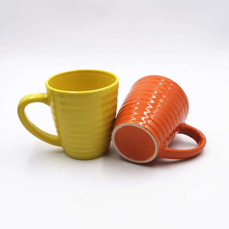 11 Oz Striped Embossed Mug thumbnail 2
