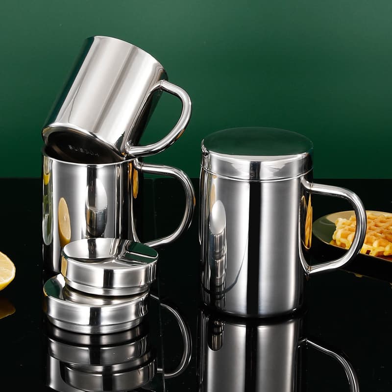 Stainless Steel Coffee Mug With Lid And Handle thumbnail 3