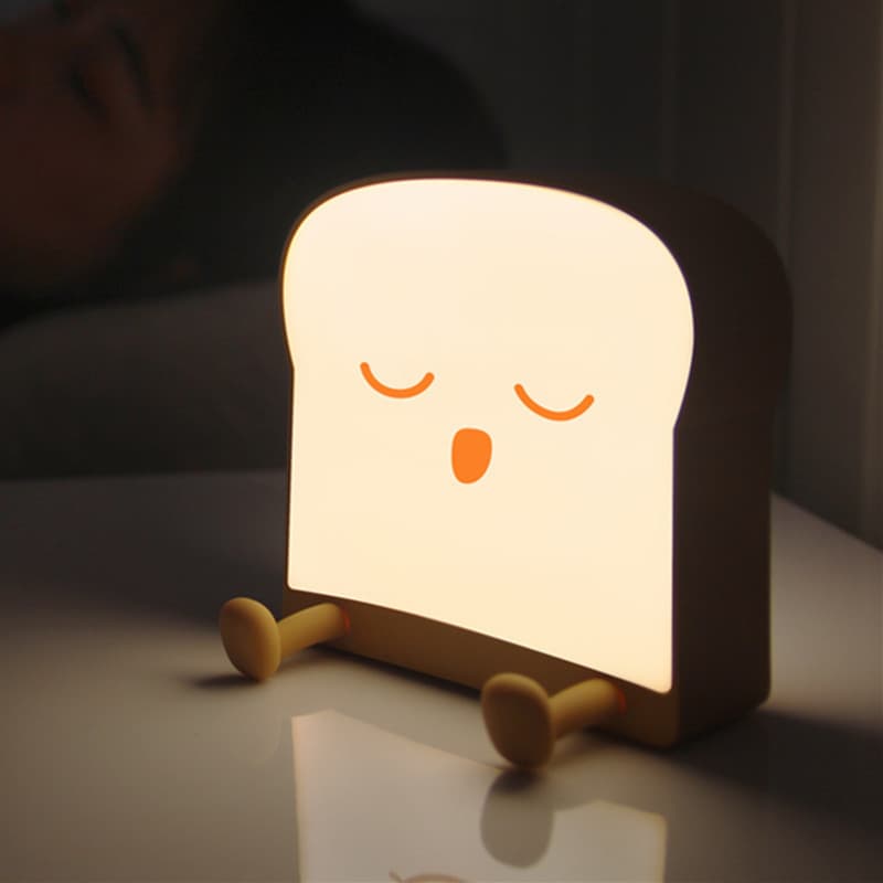 Cute Night Light Toast Bread Led Lamp thumbnail 2