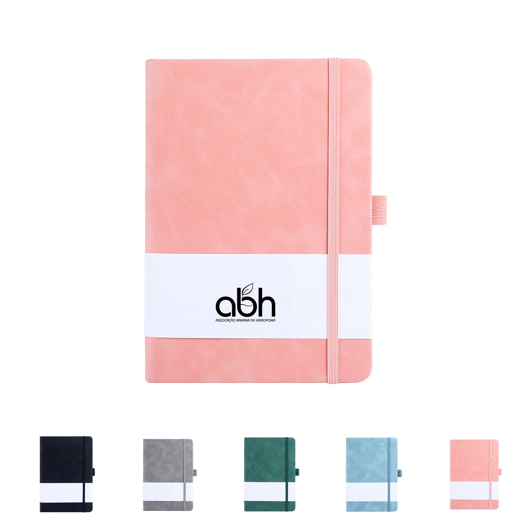 A5 Hard Leather Business Notebook With Elastic Band Side