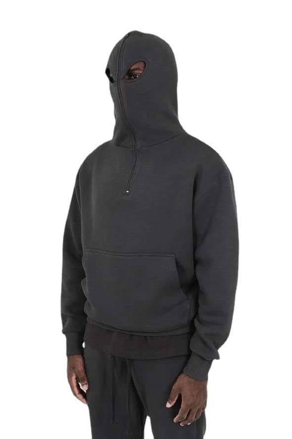 Full Face Zip Up Hoodie With Eye Holes Sweatshirt thumbnail 2