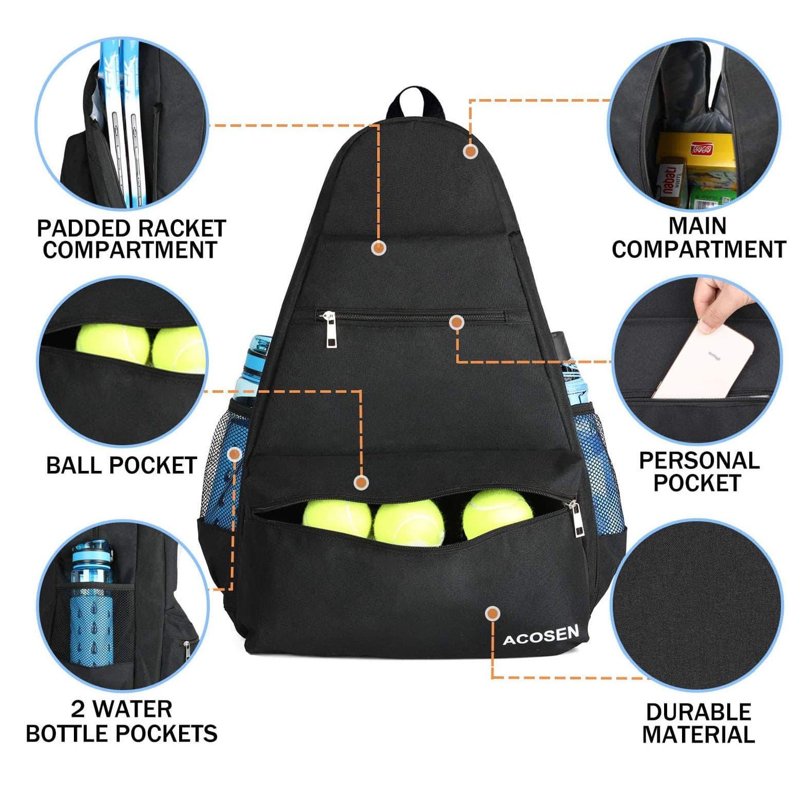 Multifunctional Tennis Racket Backpack