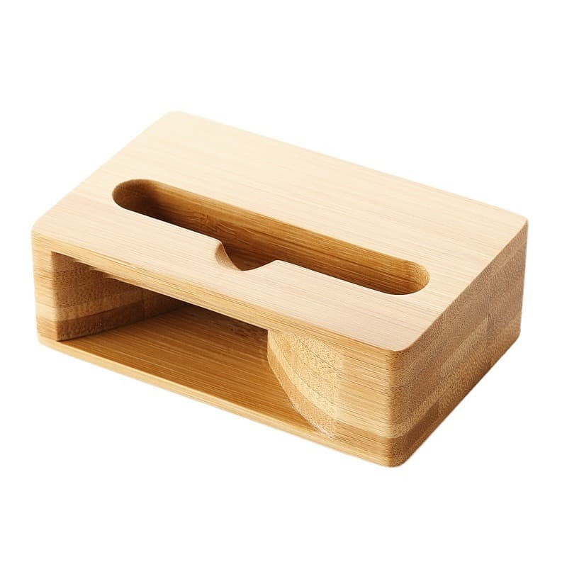 Bamboo Wooden Desktop Mobile Phone Speaker Holder
