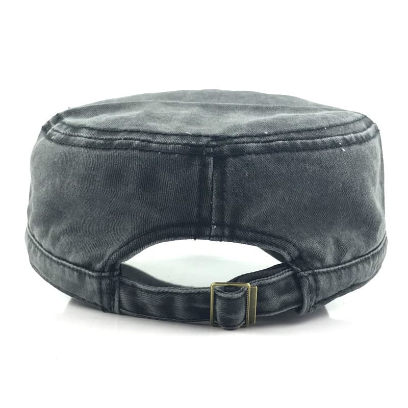 Washed Cotton Hat Distressed Cadet Cap Military Army Style thumbnail 5