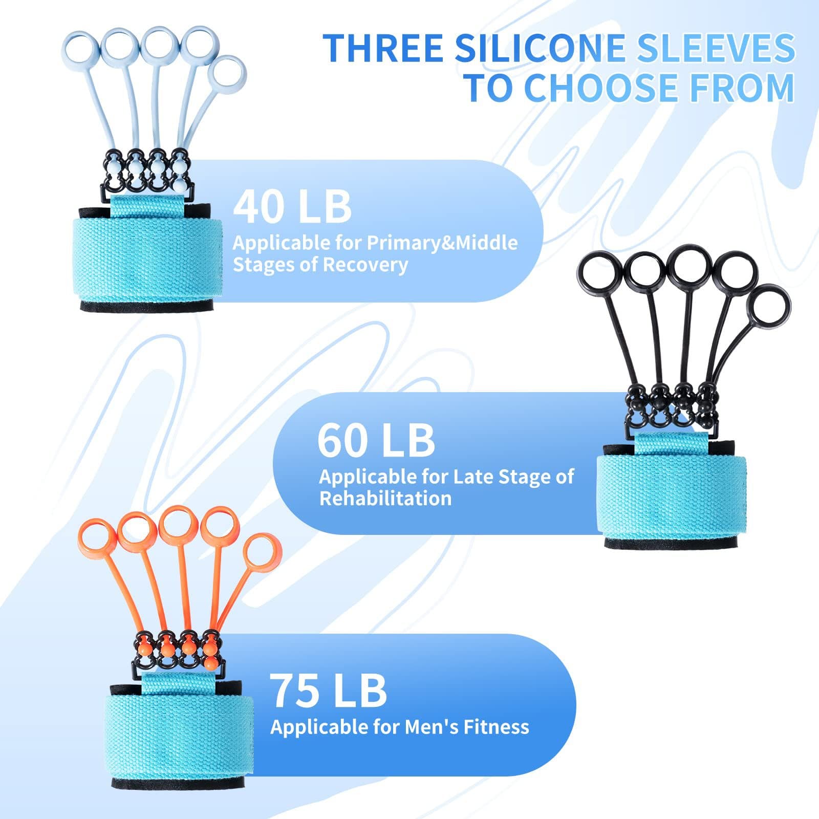 Finger Strengthener 40lb Hand Exerciser Trainer thumbnail 4