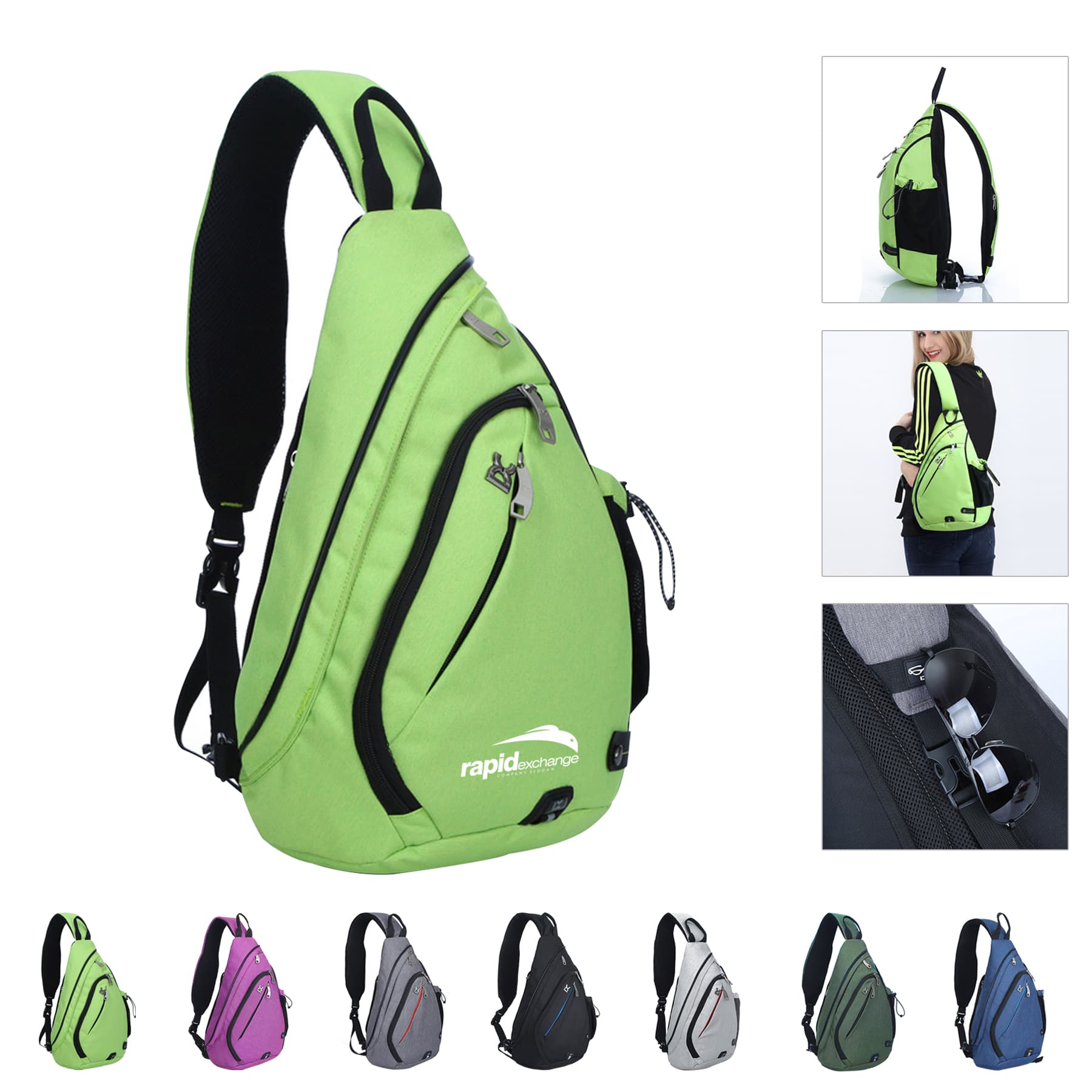Large Capacity Hiking Travel Backpack Crossbody Sling Bag