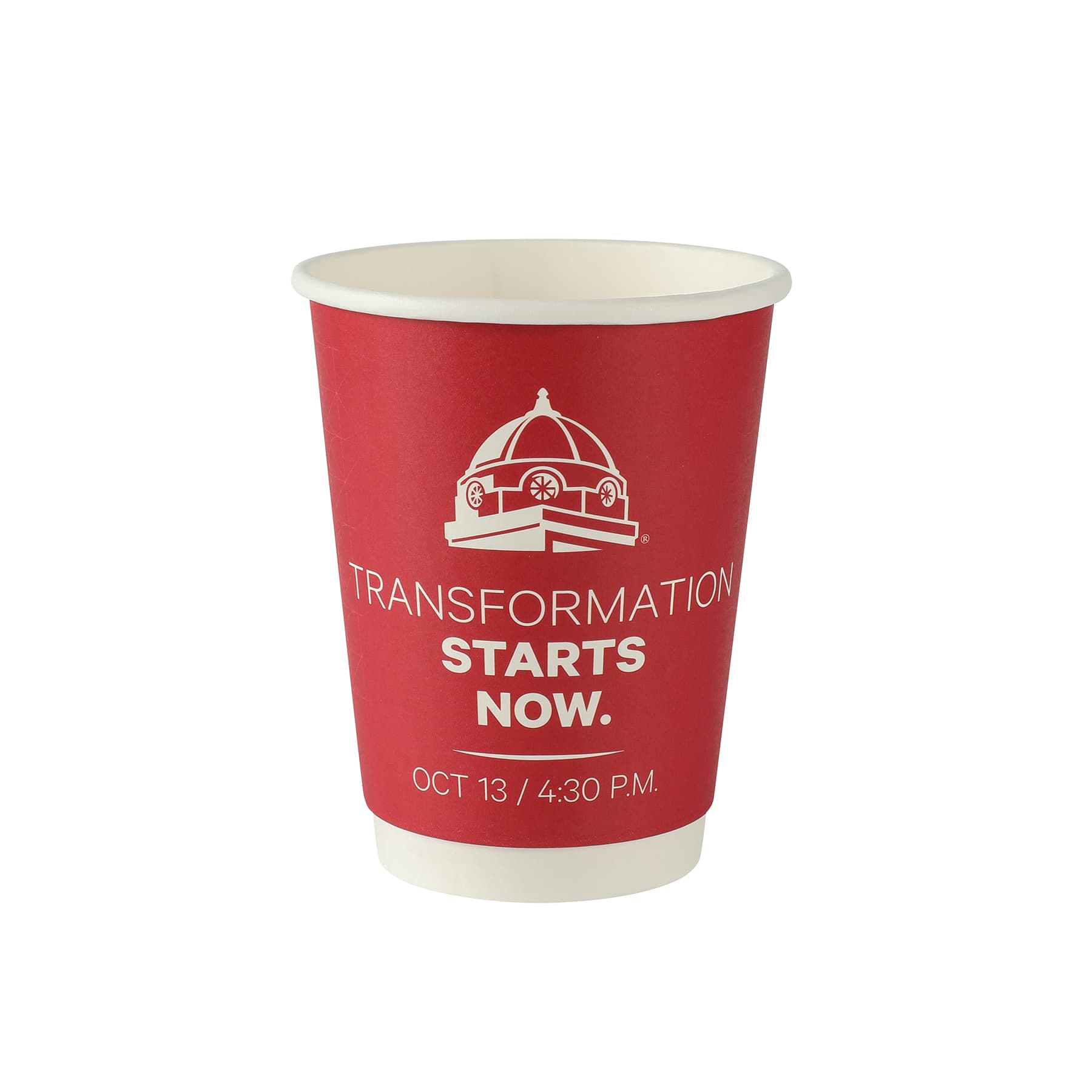 12 oz Food Grade Double Wall Paper Cup w/ Lid