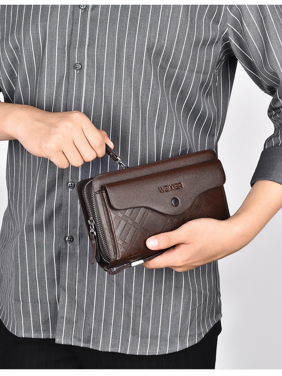 PU Leather Zipper HandBag For Man thumbnail 4