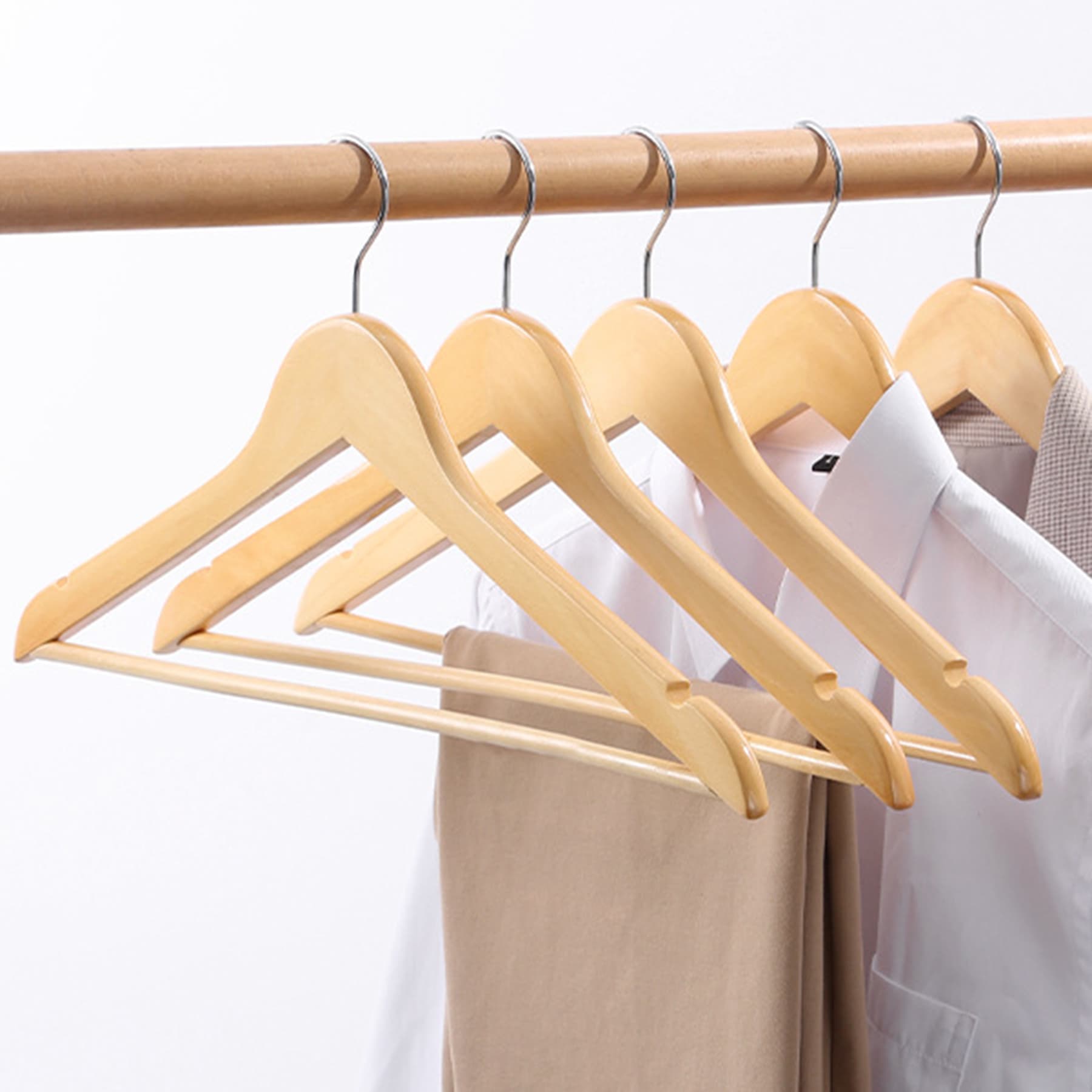 Wooden Cloth Hanger Suit Hange thumbnail 4