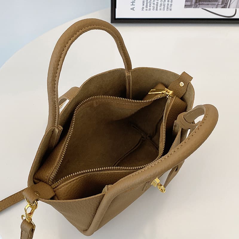 Genuine Leather Stylish cross-body bucket bag thumbnail 8