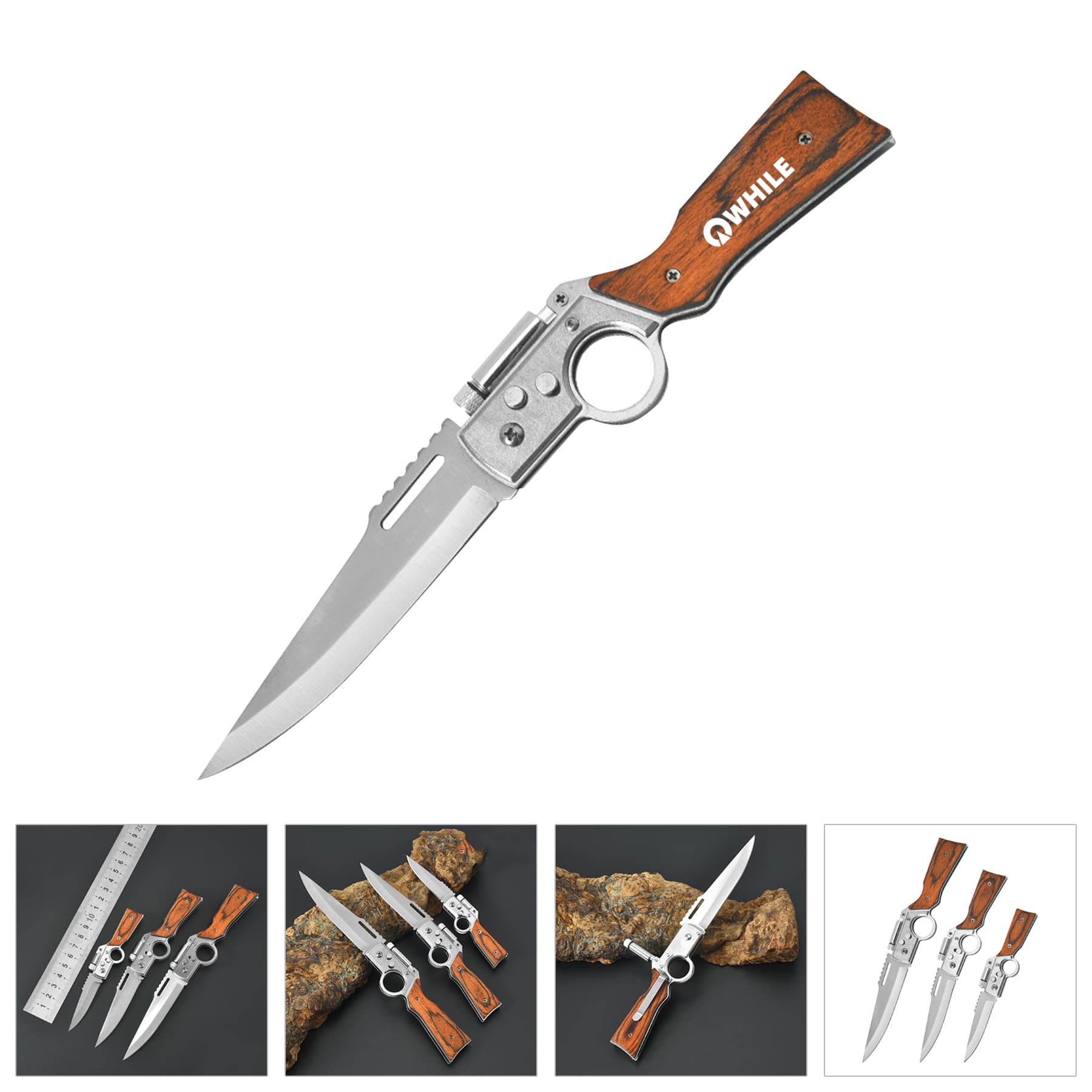 AK47 Folding Knife with LED Light