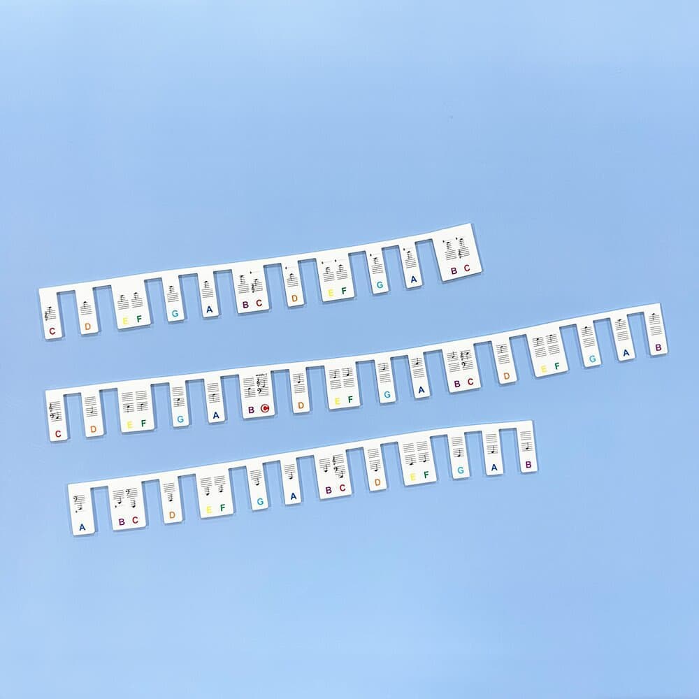 Piano Key Stickers For Beginners Kids 61/88 Full-Size thumbnail 3