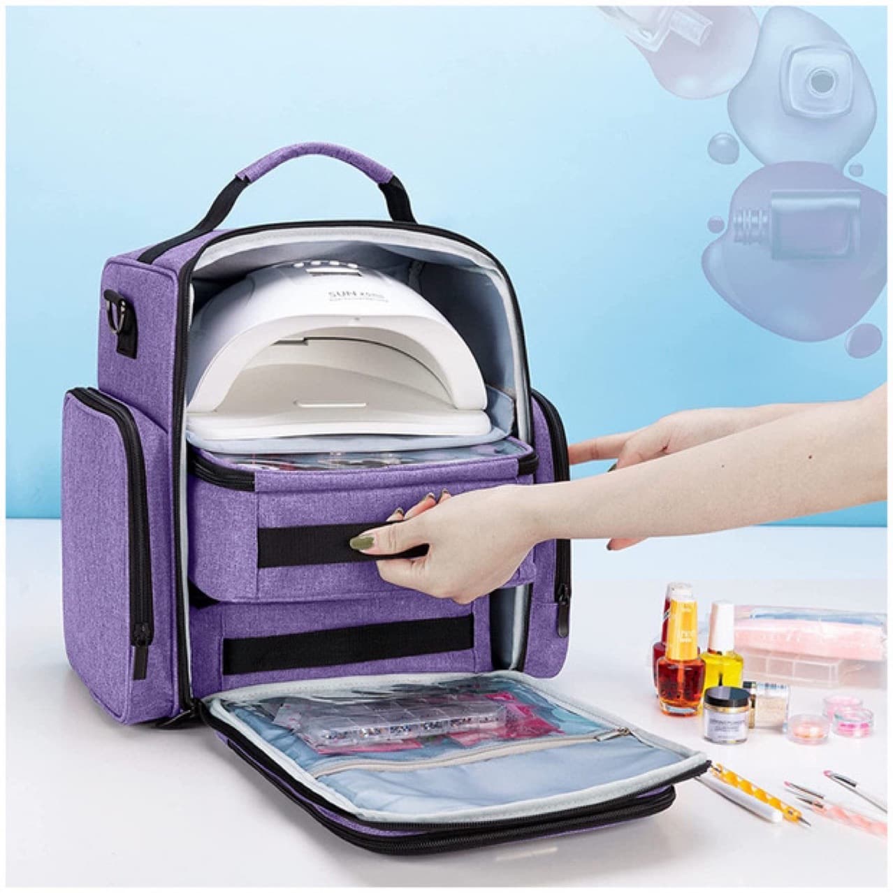 Nylon Multifunctional Travel Makeup Bags thumbnail 3