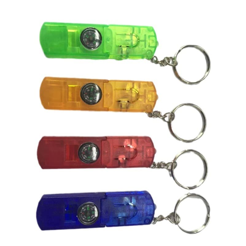 Compass Keychain with Whistle & LED Light thumbnail 3
