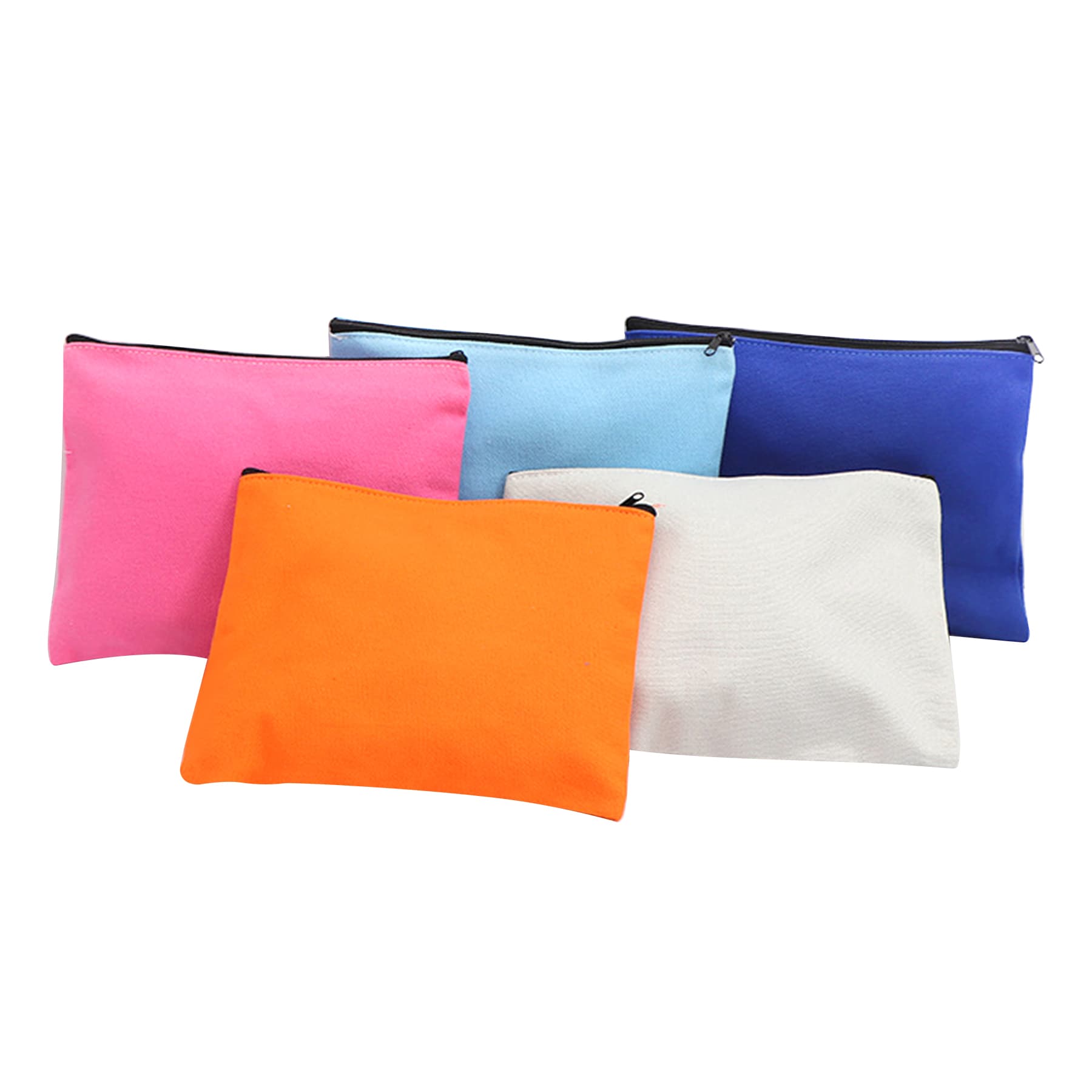 Canvas Zipper Cosmetic Pouch thumbnail 5