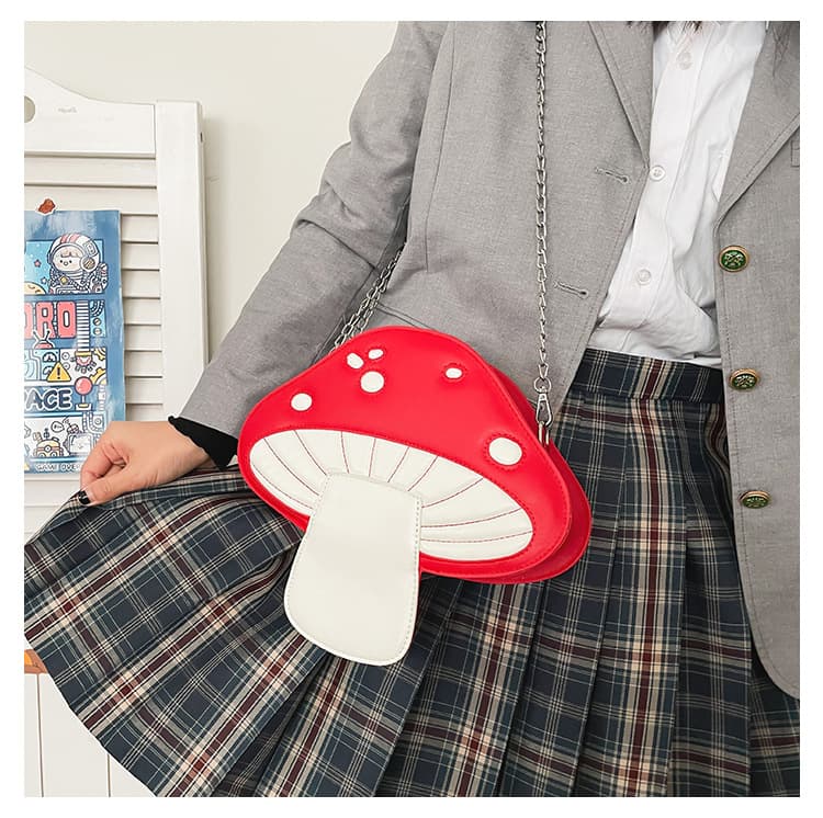 Youngy Women Mushroom Shape PU Leather Shoulder Bag thumbnail 2