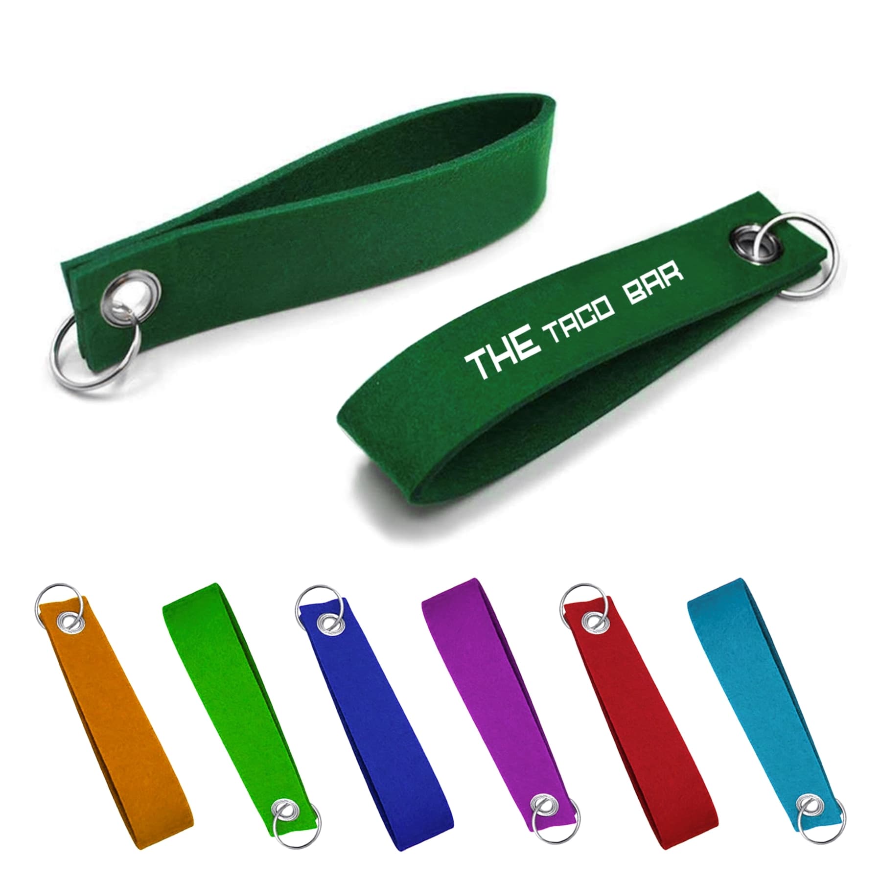 Felt Wrist Keychain With Metal Split Ring thumbnail 5