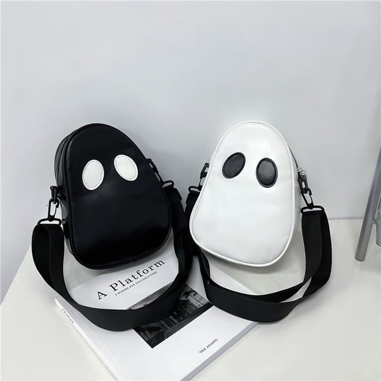 PU Leather Ghost Face Crossbody Bag