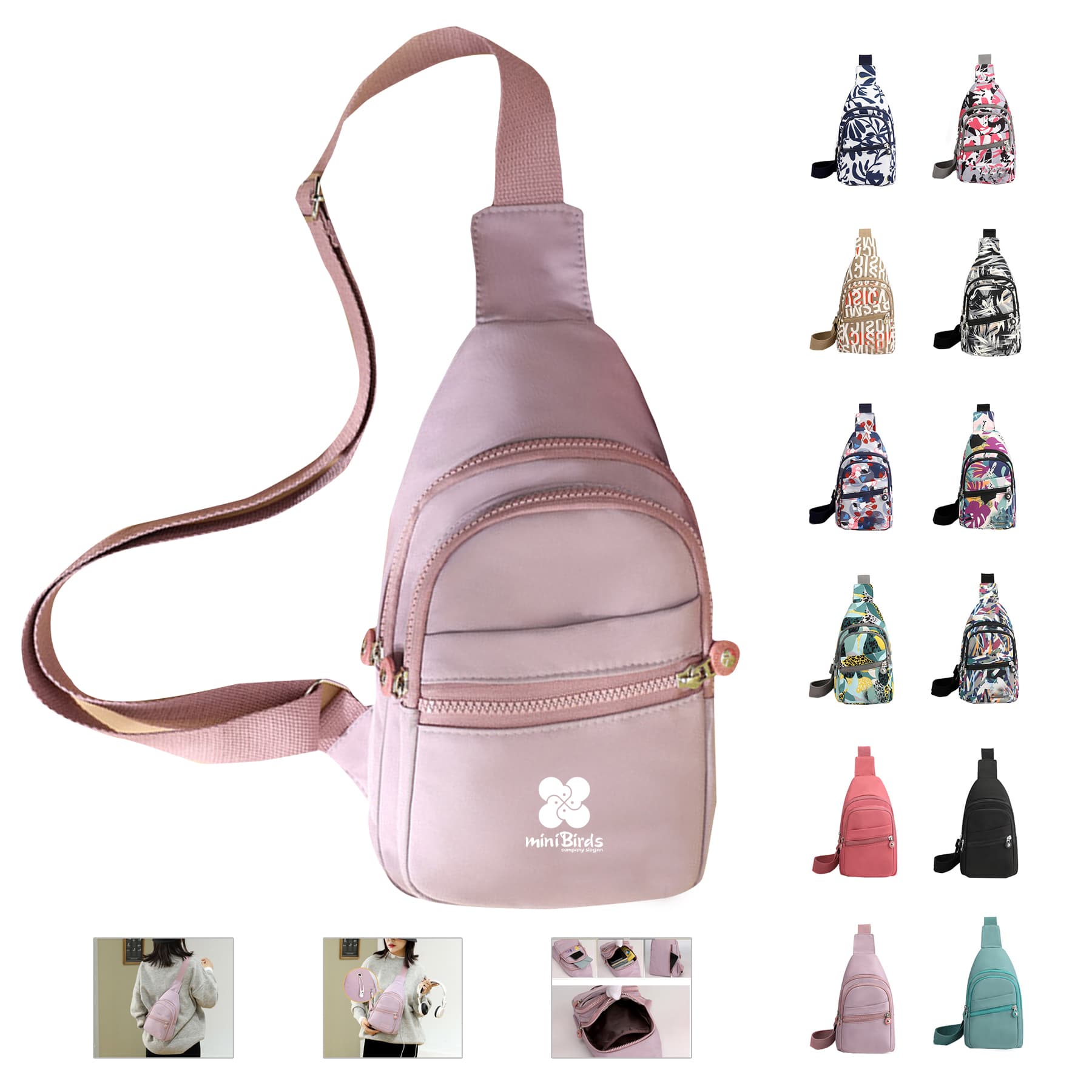 Crossbody Sling Backpack Chest Bag For Hiking