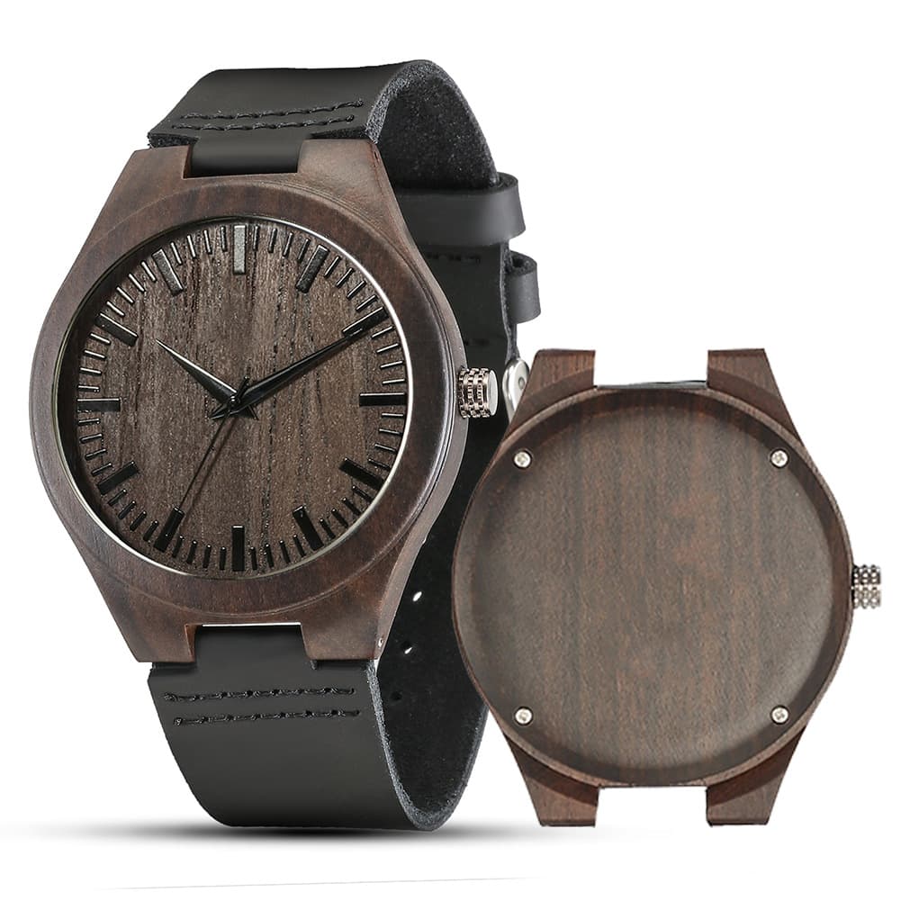 Wood Watch with Leather Strap thumbnail 6