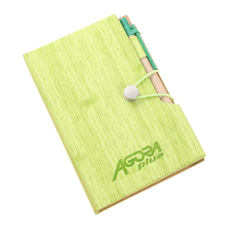 Customizable Woodgrain Notebook with Sticky Notes And Flags thumbnail 2