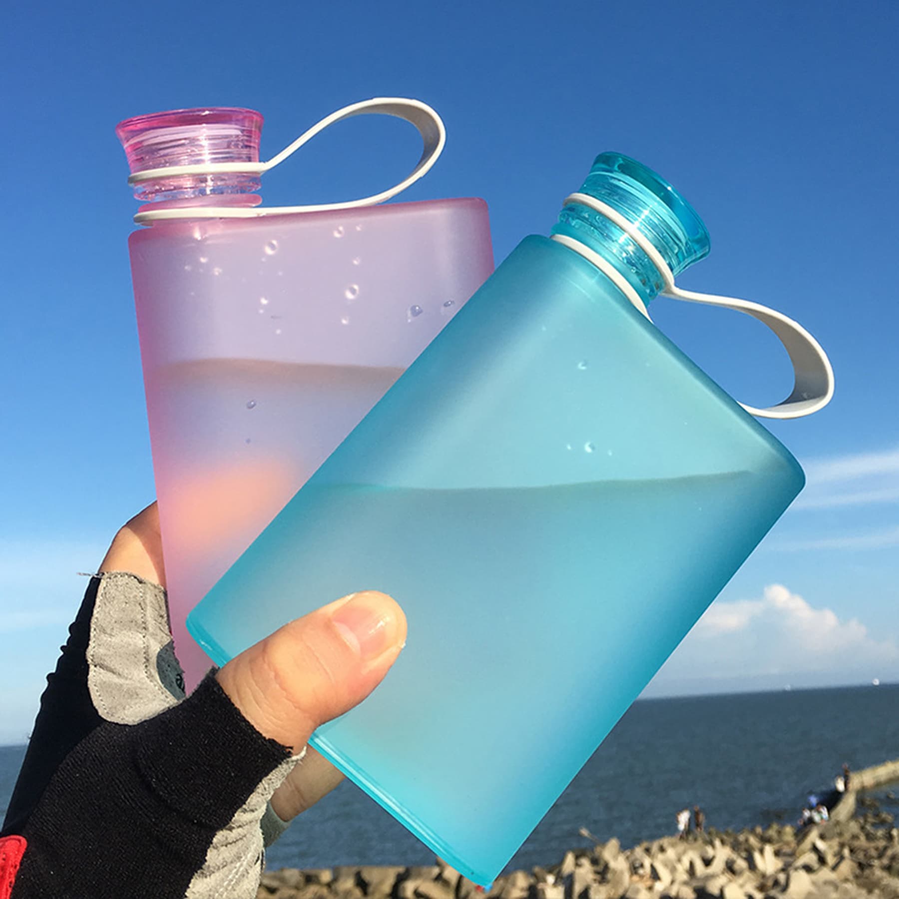 Portable Flat Drinking Bottle