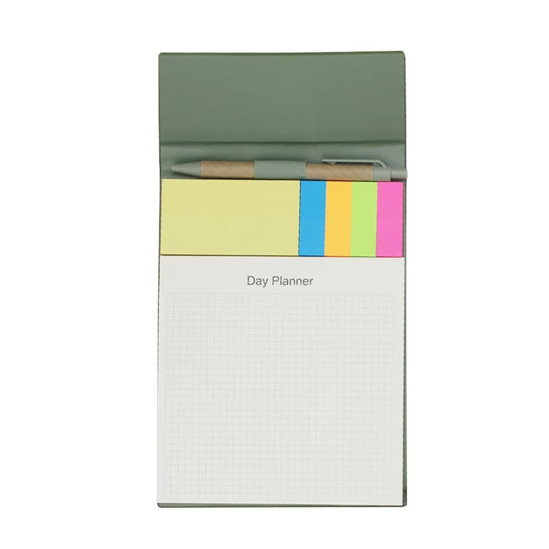 Business Notebook With Sticky Colored Notes