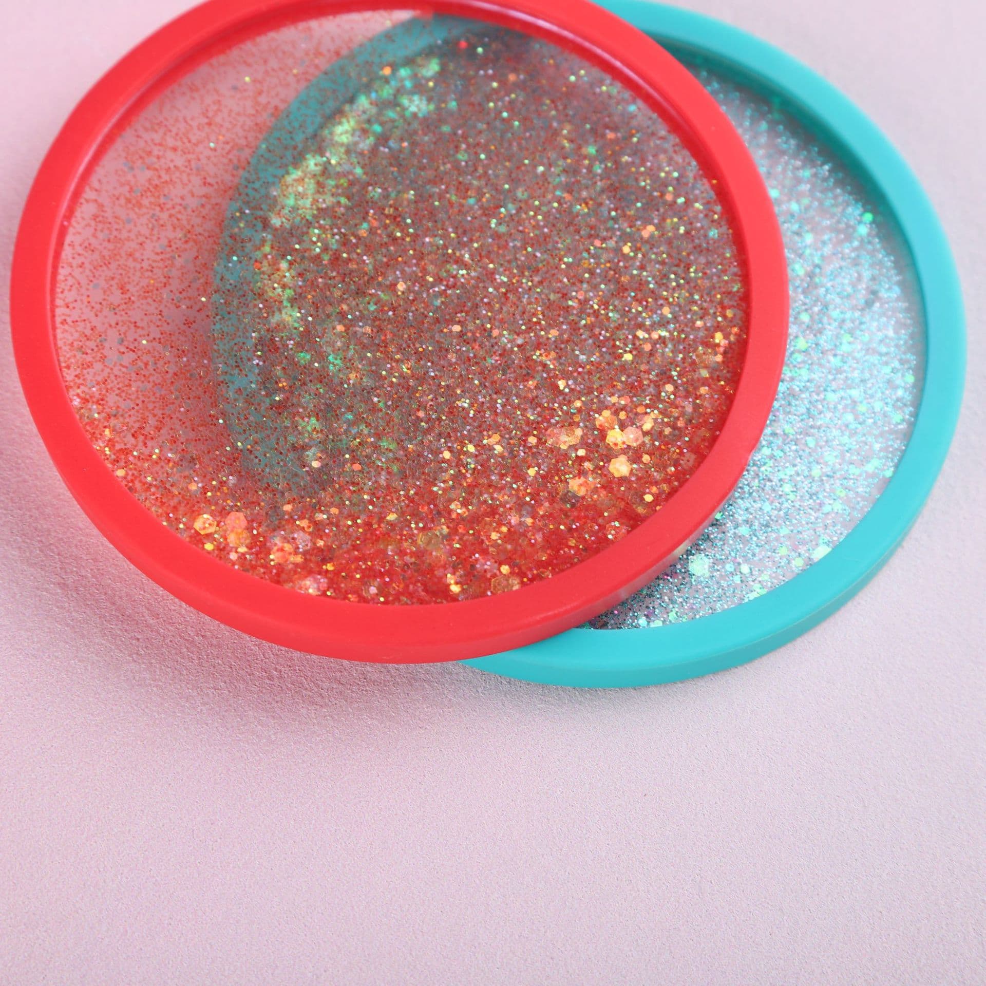 Acrylic Coaster Drink Insulation Mat With Quicksand thumbnail 5