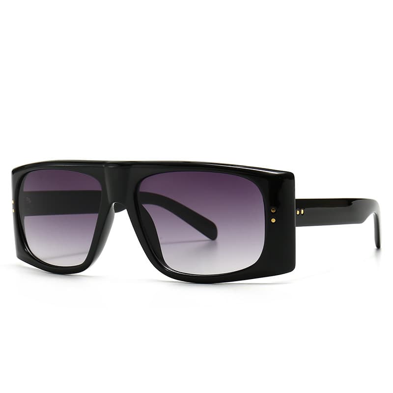 Retro Wide Rimmed Oversized Square Frame Sunglasses thumbnail 3