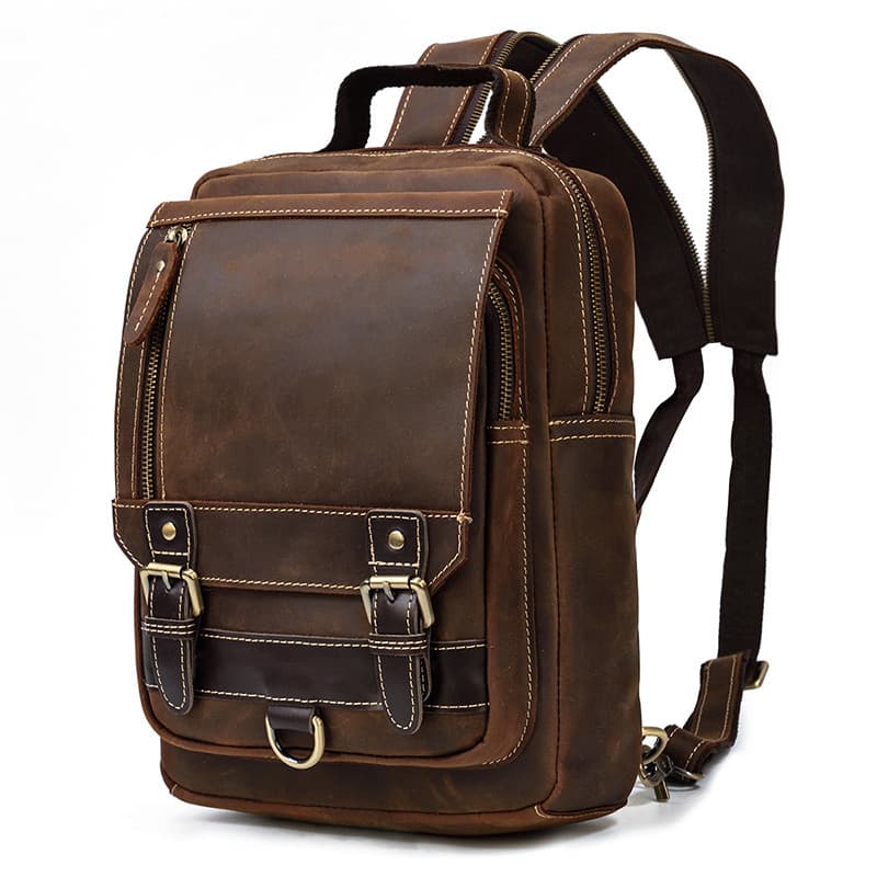 Genuine leather backpack for man thumbnail 6