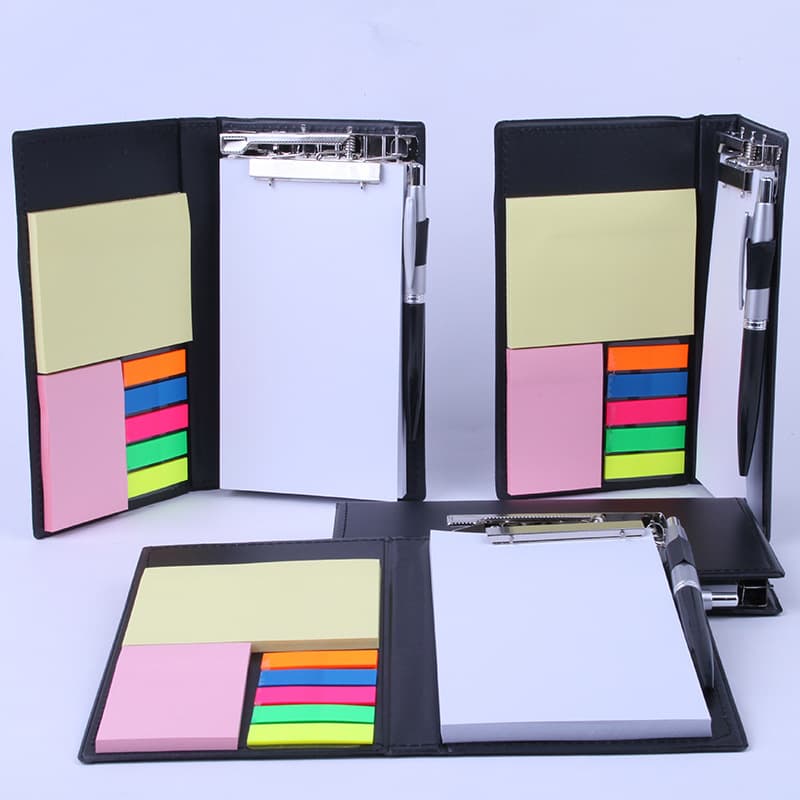 Pen &Tear-Off Creative Sticky Notes PU Leather Cover