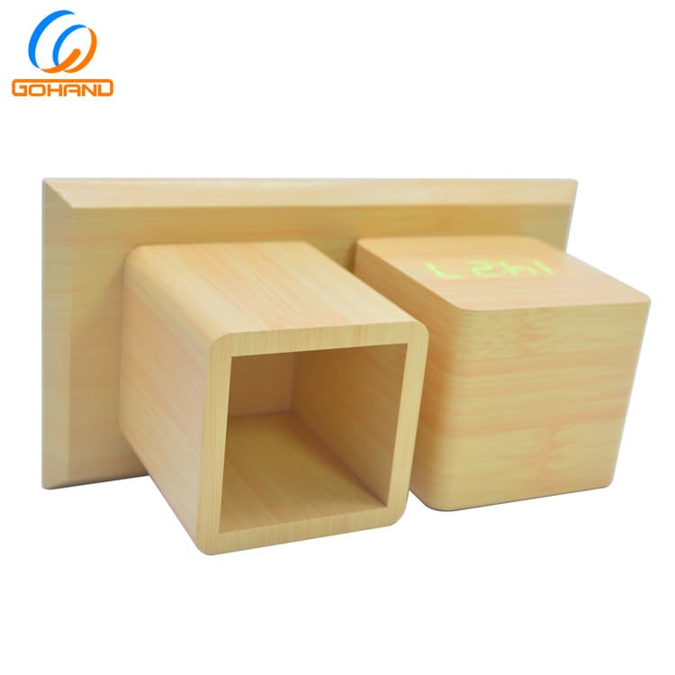 Wooden Alarm Clock Pen Holder thumbnail 2