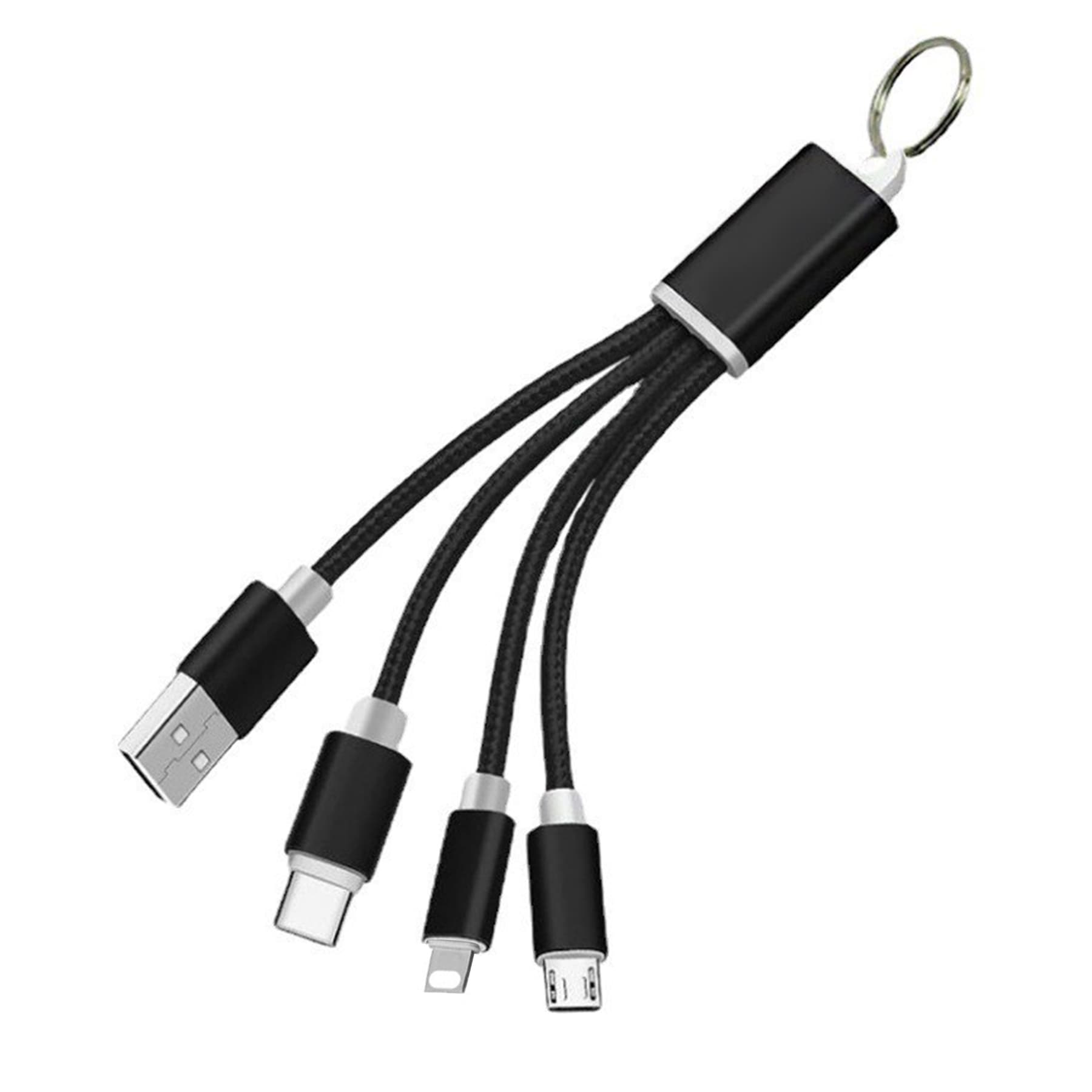 Multi phone charger cord 3-in-1 charging cable W/ ring thumbnail 6