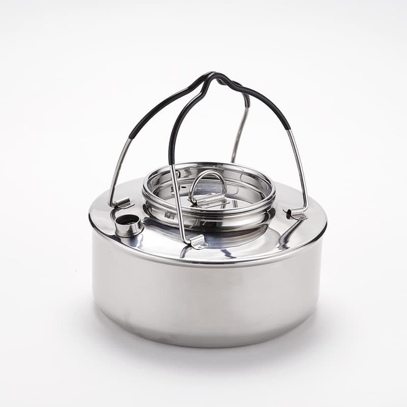 31.6oz stainless steel camping kettle thumbnail 2
